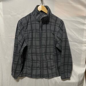 10000 ft above sea level L gray/black fleece schaket/shirt zip